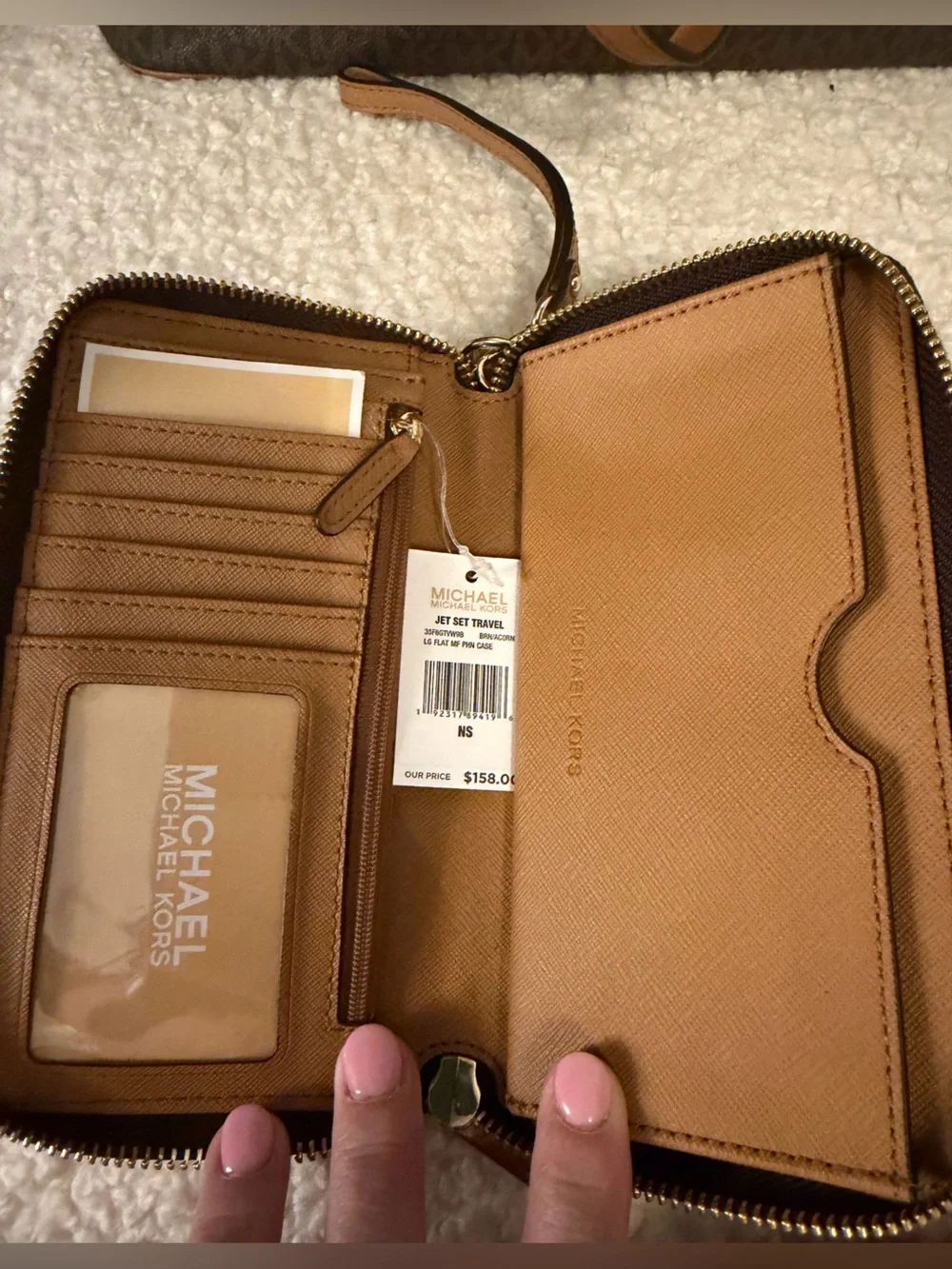 Michael Kors Jet Set Travel 2-Piece Set: Large Drawstring Tote & Matching Wallet